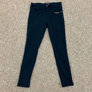 Blue Jeggings with gold details